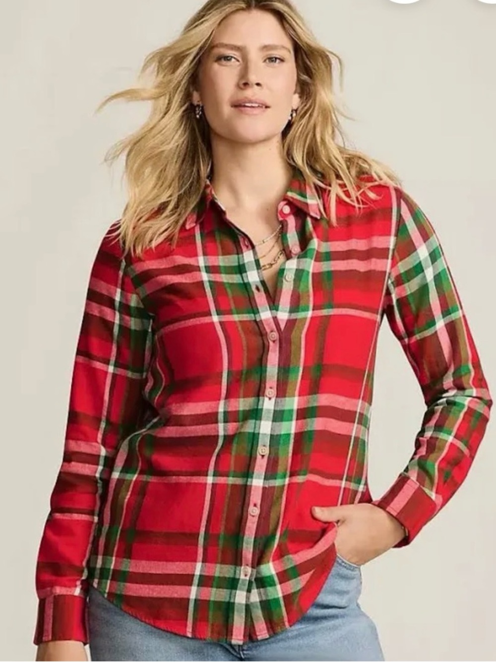 Lands End plaid XL